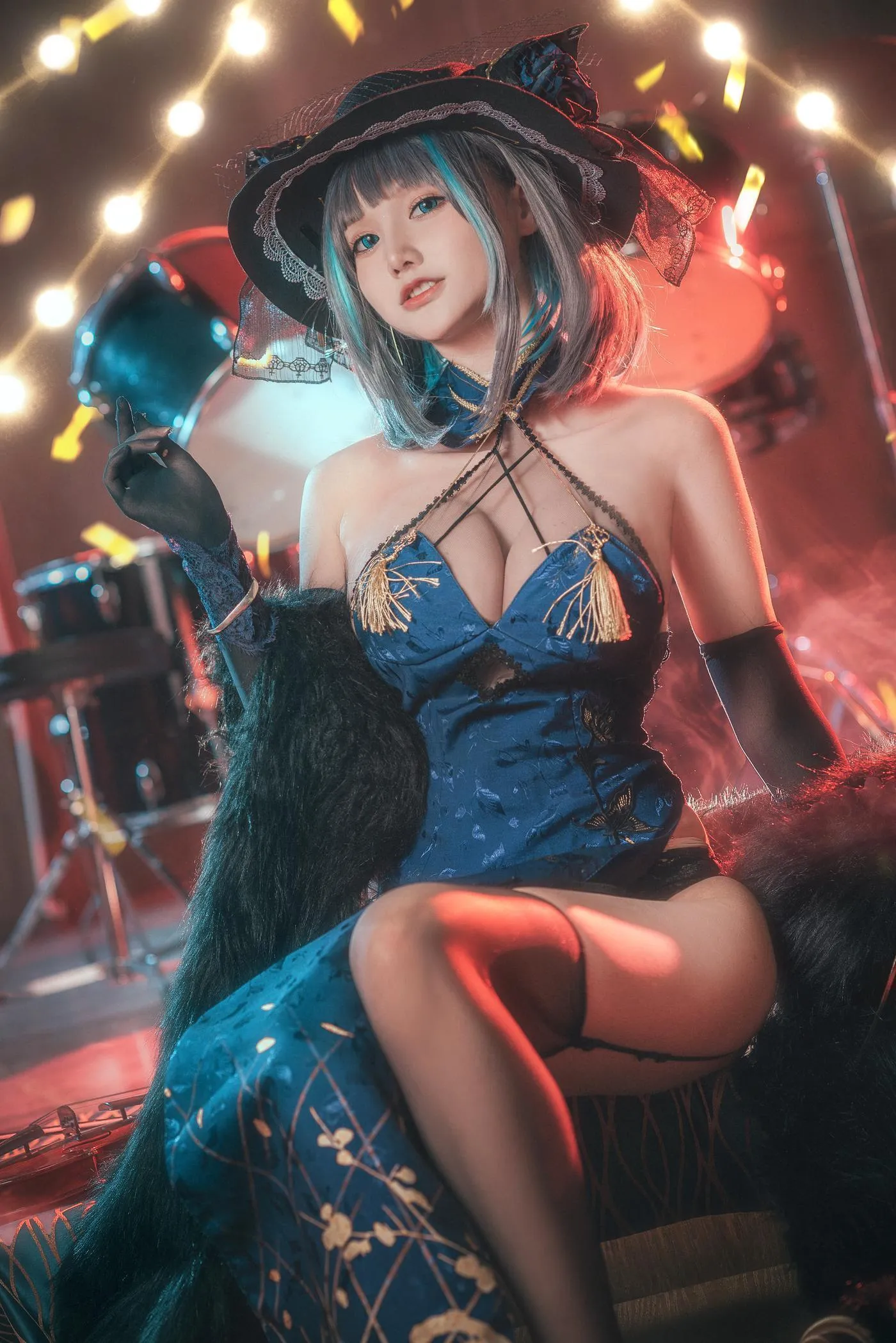 仙九Airi – NO.14 柴郡旗袍 [22P]插图8